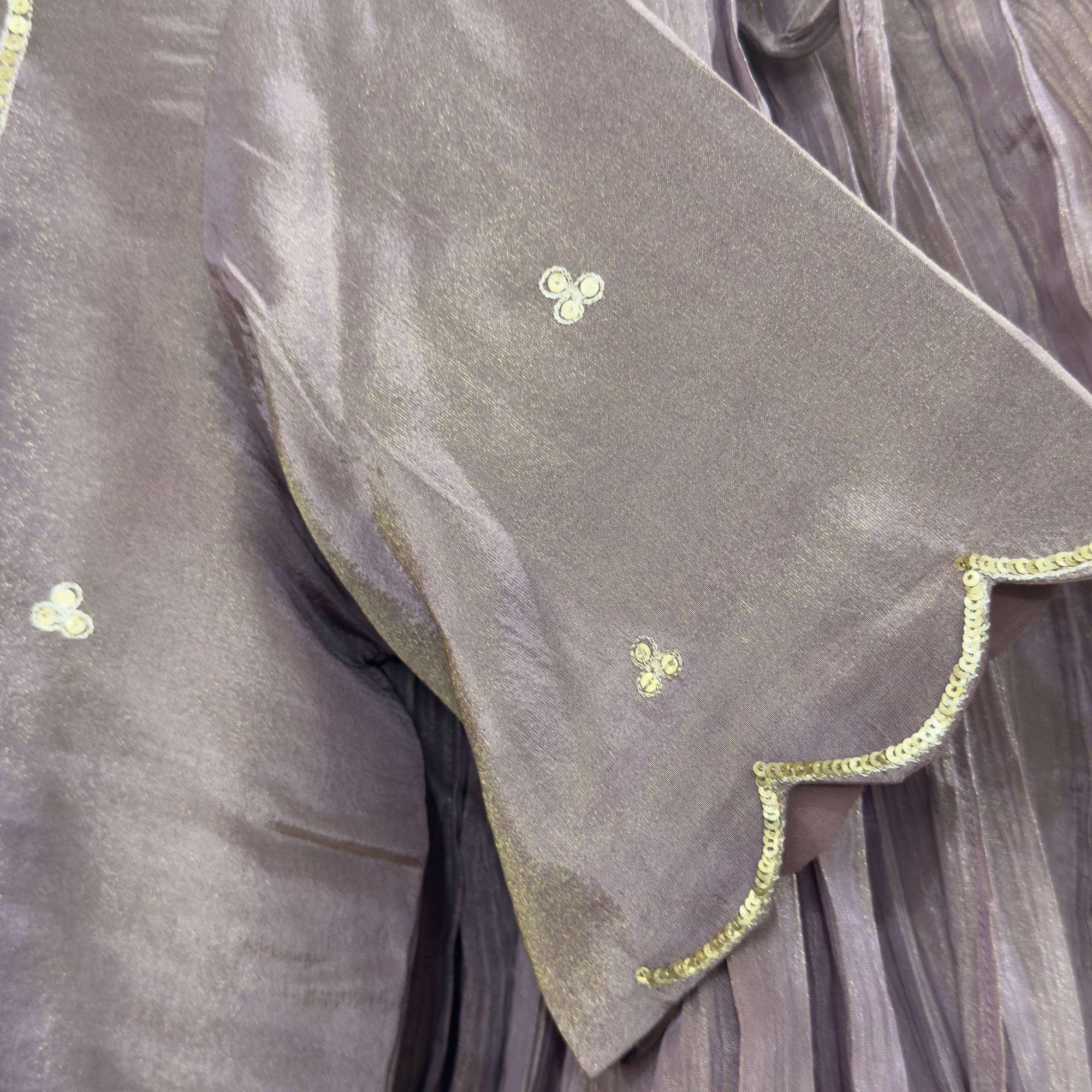 Mauve Tissue Light Lehenga Set