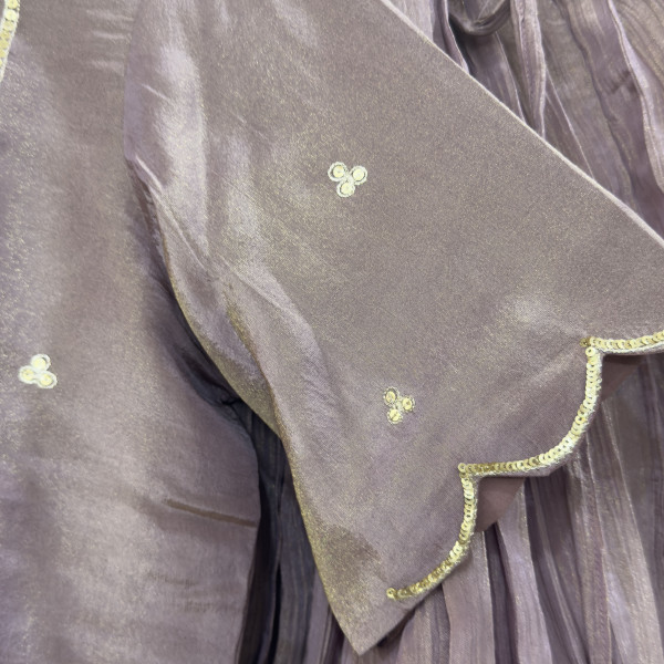 Mauve Tissue Light Lehenga Set