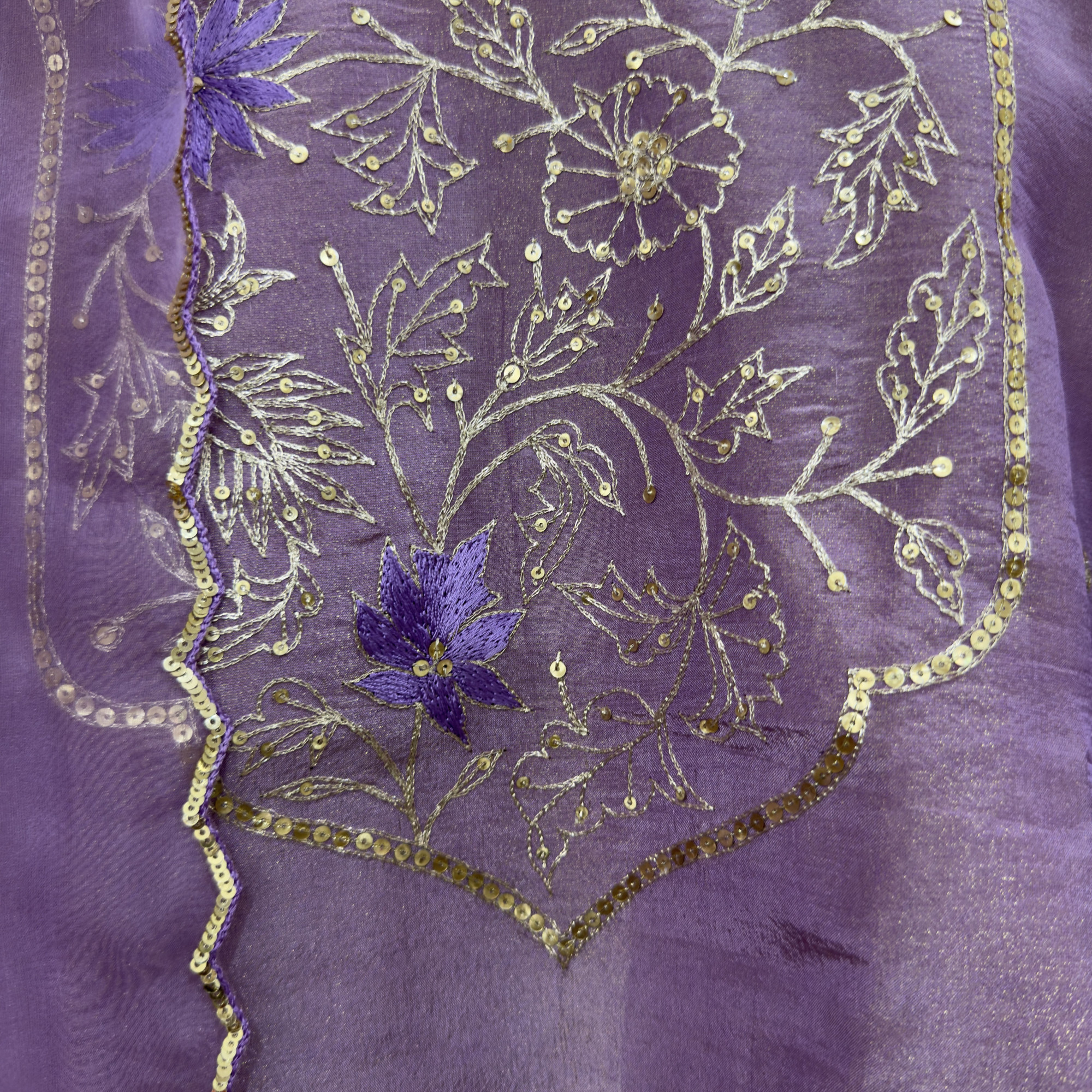 Lavender Tissue Light Lehenga Set