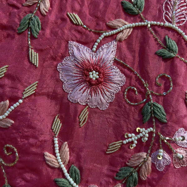 Ombre Pink Shaded Threadwork Indo Western