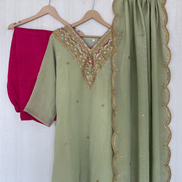 Mint Green Tissue Suit