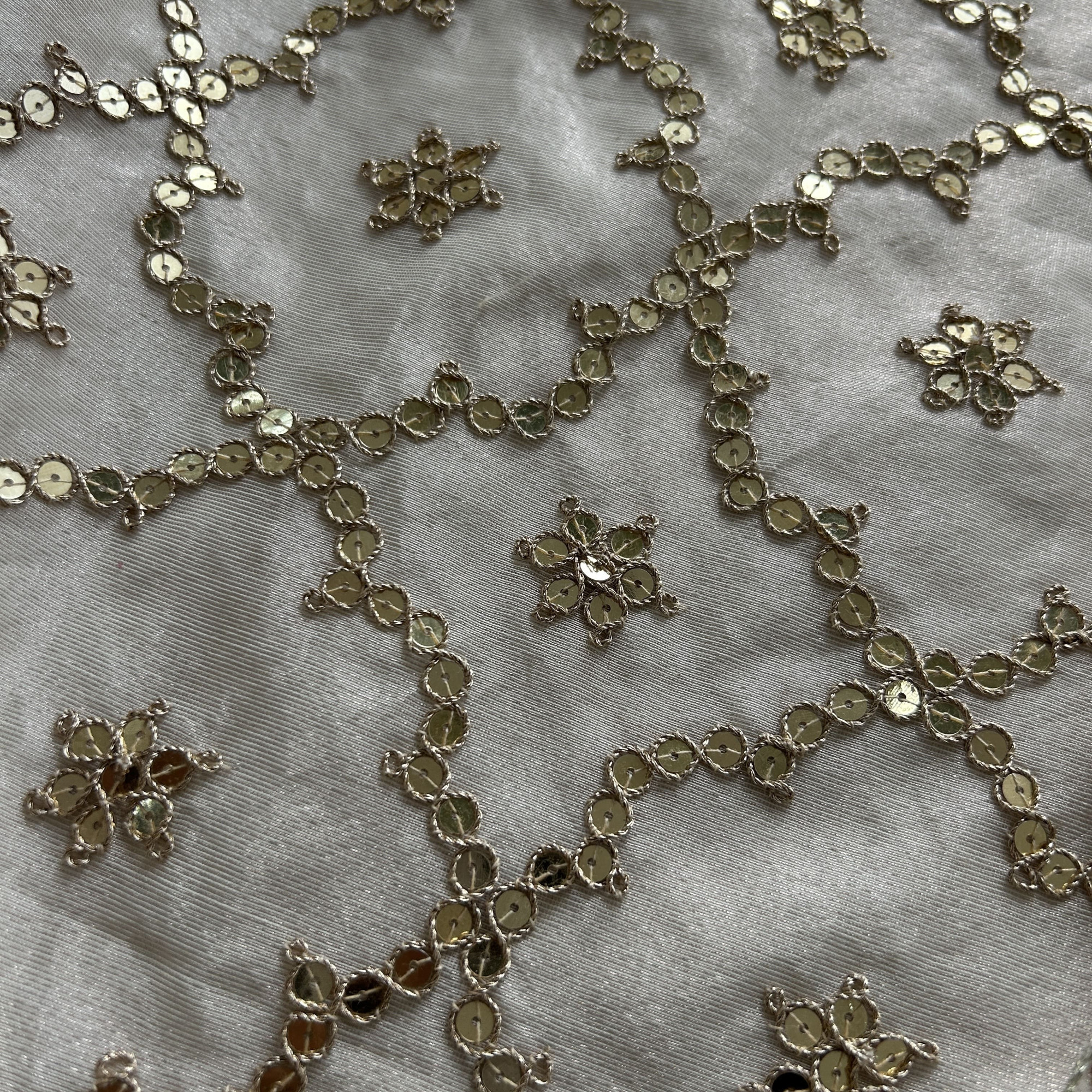 Ivory Jaal Embroidery Indo-western