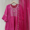 Pink Hand Embroidered Summer Silk Suit Set