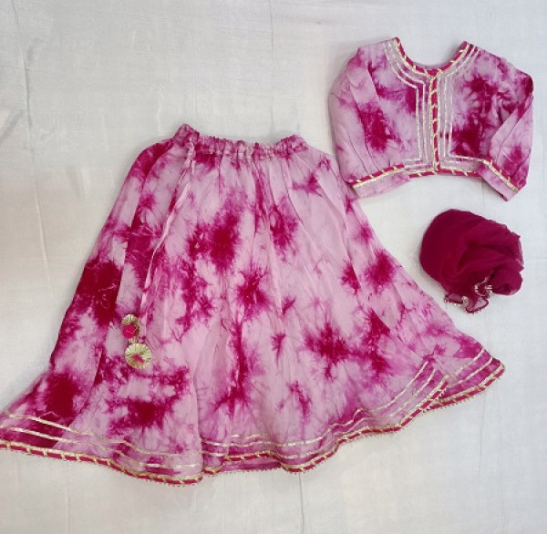 RANI SHADED TOP AND SKIRT WITH DUPPTTA SET