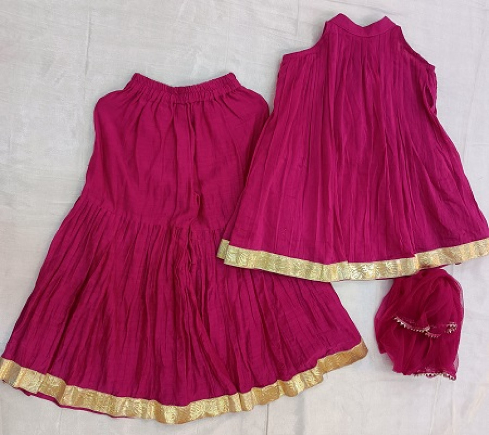 Image of RANI MULCHANDERI ALTER NECK PIECE KIDS SET