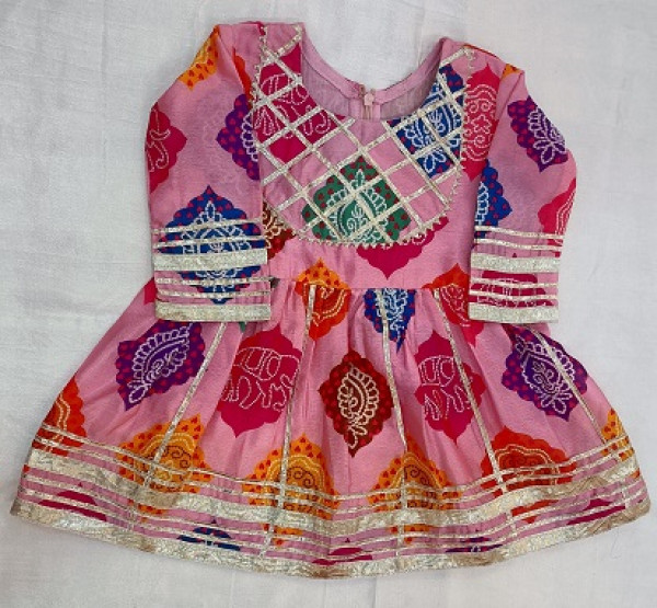 MULTI COLOR PEPLUM SHARARA KIDS SET