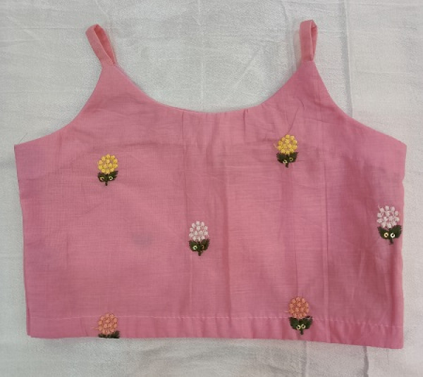 PINK MULPRINT  TOP SKIRT AND DUPPTTA  KIDS SET