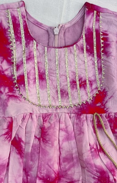 RANI TIE AND DYE SHADED FROCK KIDS SET
