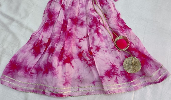 RANI TIE AND DYE SHADED FROCK KIDS SET