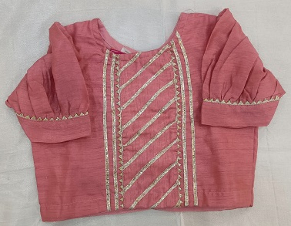 PINK GEORGETTE ORGANZA FLOWER PRINT TOP SKIRT WITH DUPPTTA KIDS SET