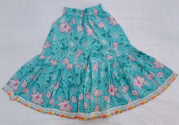 COTTON PRINT PEPLUM SHARARA KIDS SET