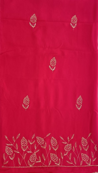 RANI HANDWORK DOLASILK SUIT SHIFFON DUPPTTA WITH SANTOON PANT SUIT SET