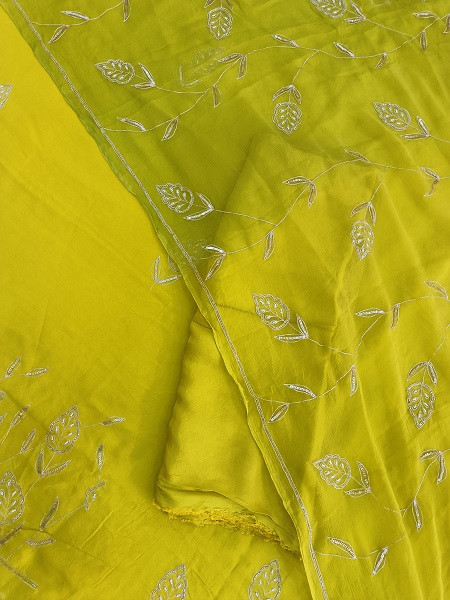 LIRIL HANDWORK DOLASILK SUIT WITH SHIFFON DUPPTTAA AND SANTOON PANTS