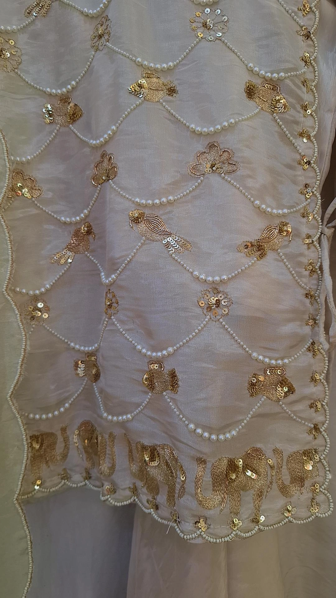OFFWHITE TISSUE HANDWORK 3 PC SET