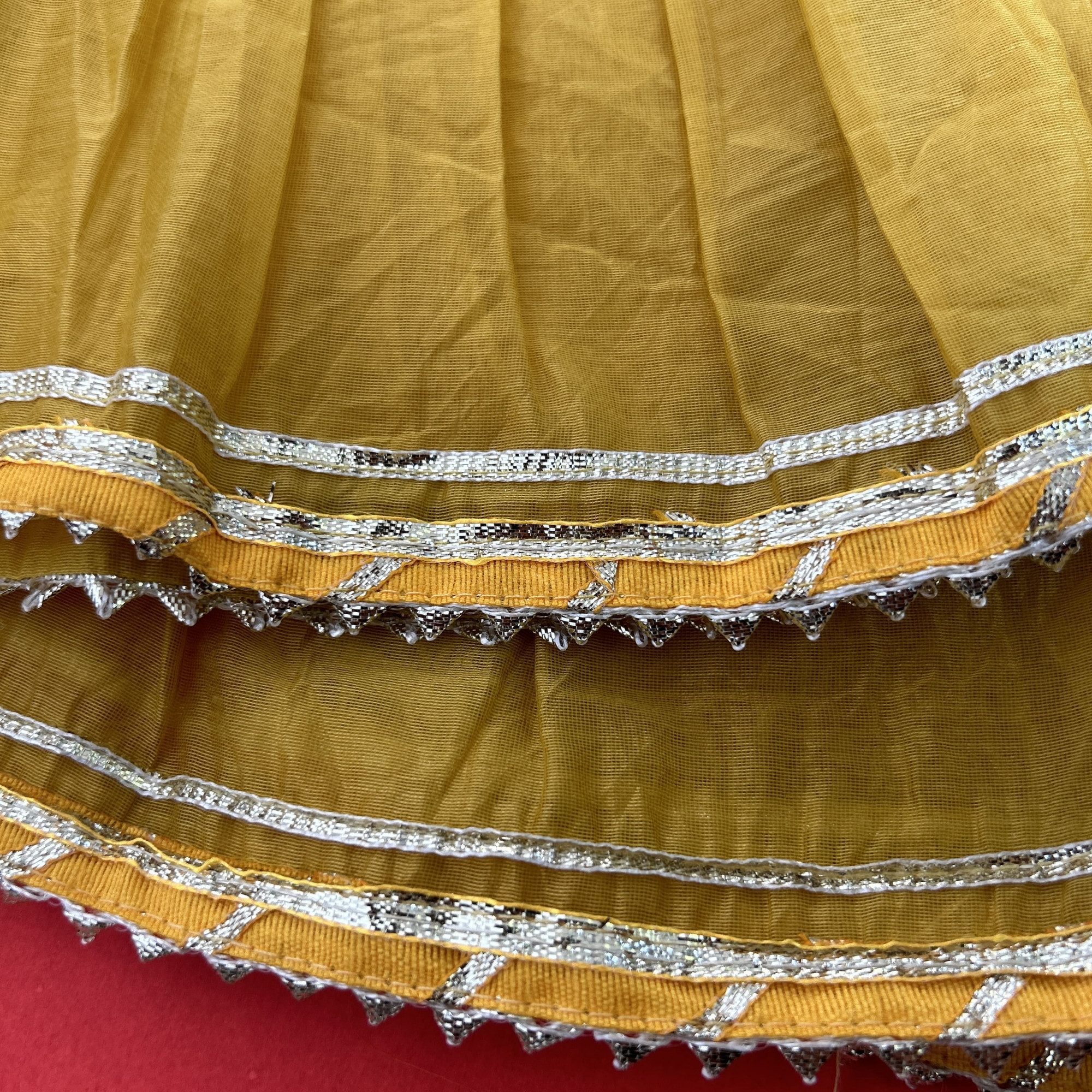 Mustard Chanderi Sharara Set