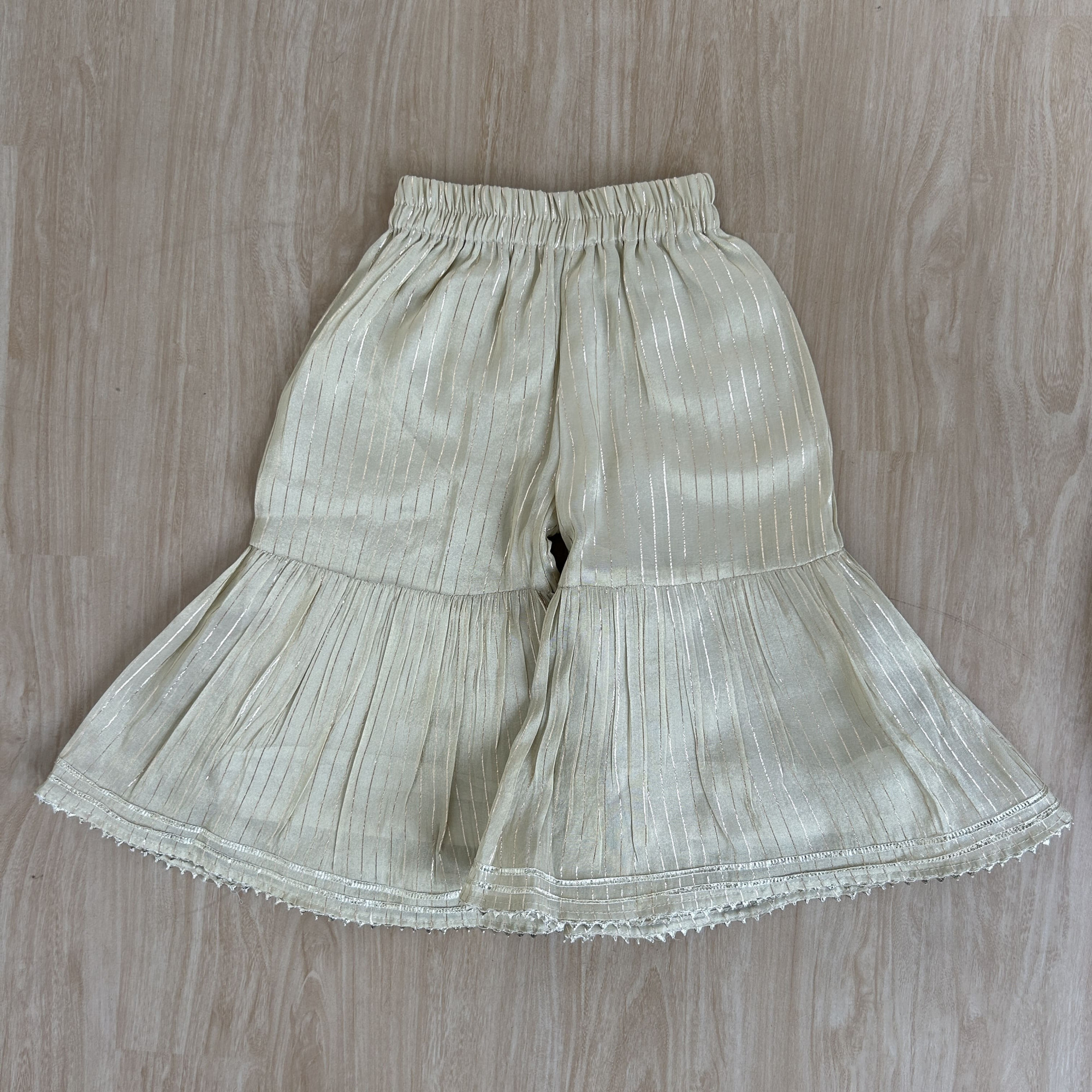 Striped Tissue Kurta  Sharara Set