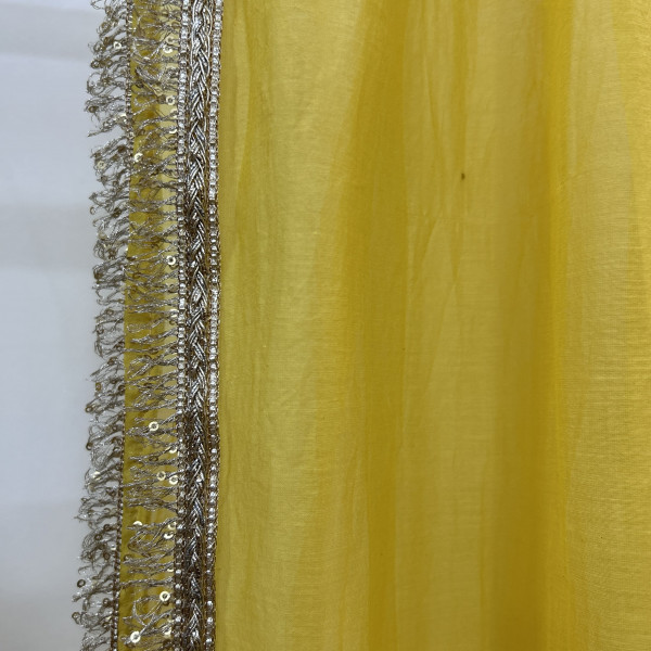 Bright Yellow Hand-Embroidered Gota Patti Suit Set