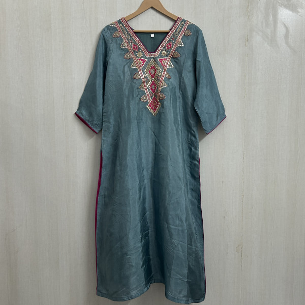 Blue Gotapatti Work Kurta