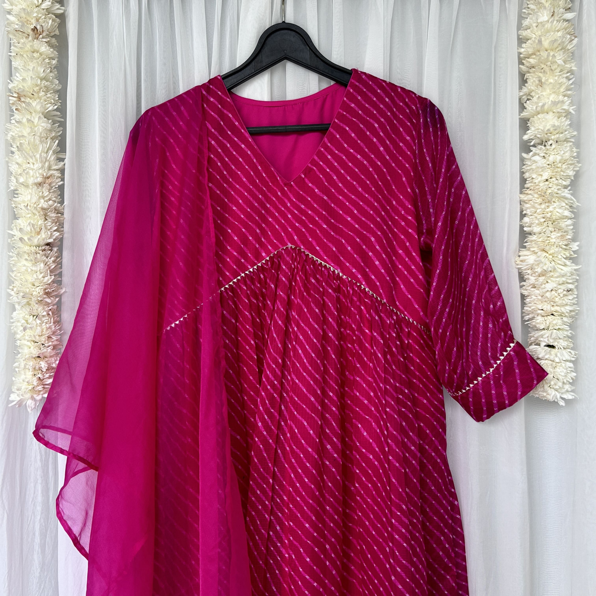 Magenta Pink Kota Doriya Suit Set