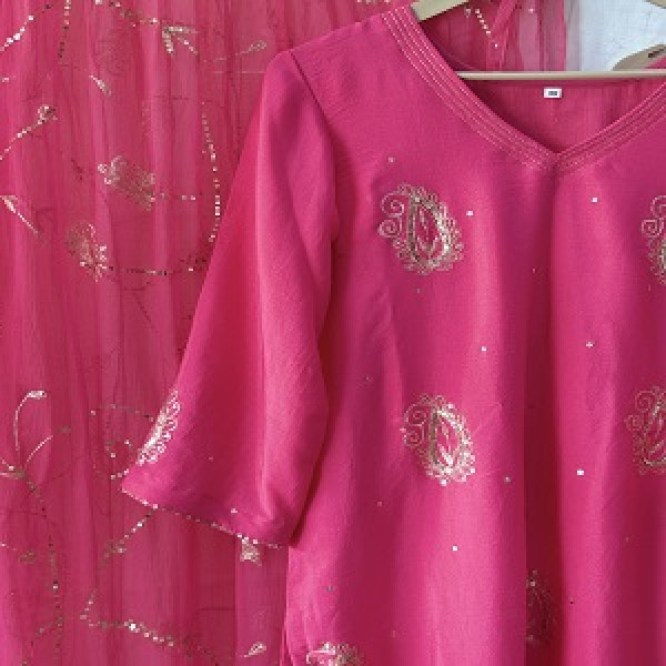 FUSCIA PINK RAJPUTI SUIT SET