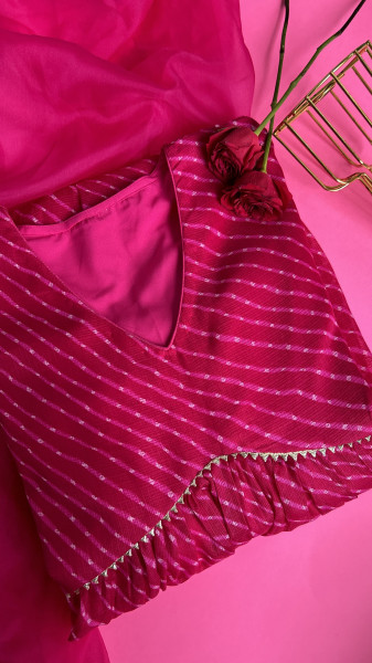 Magenta Pink Kota Doriya Suit Set