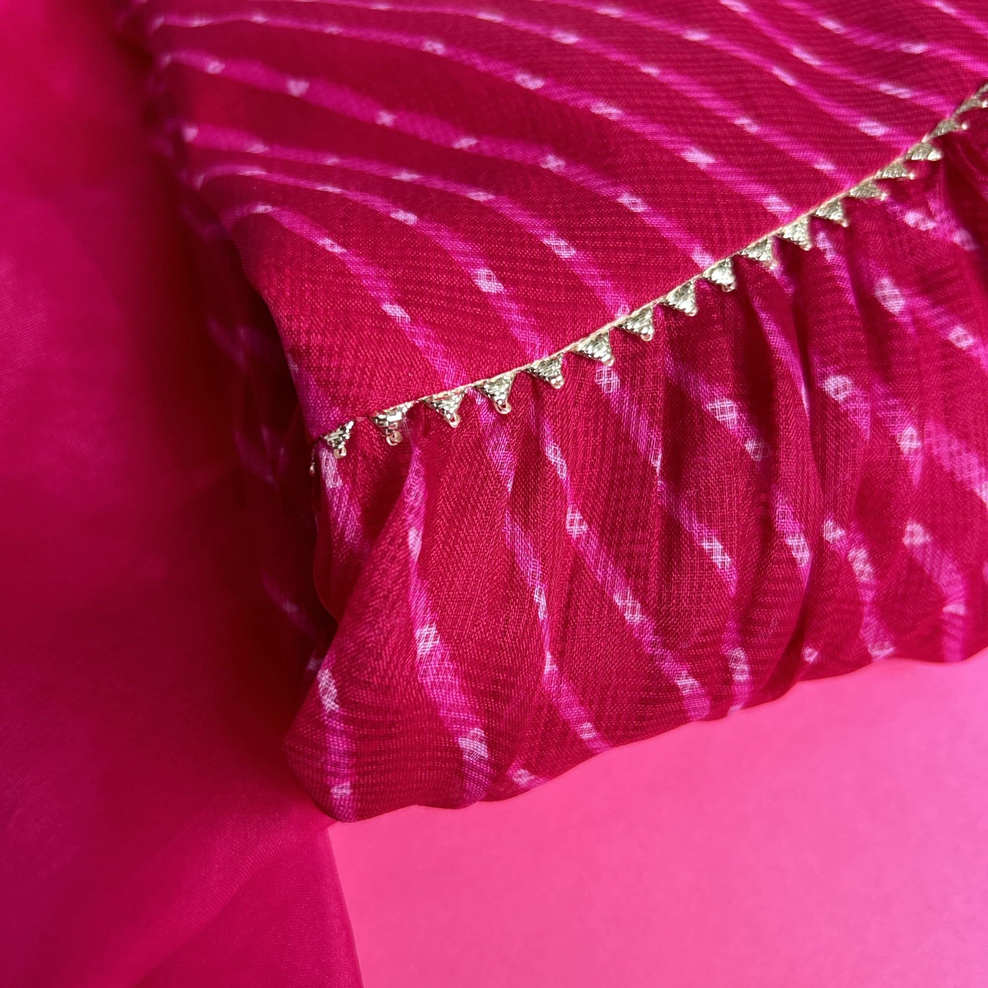 Magenta Pink Kota Doriya Suit Set