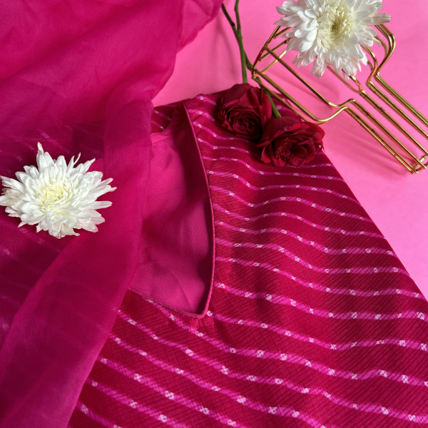 Magenta Pink Kota Doriya Suit Set