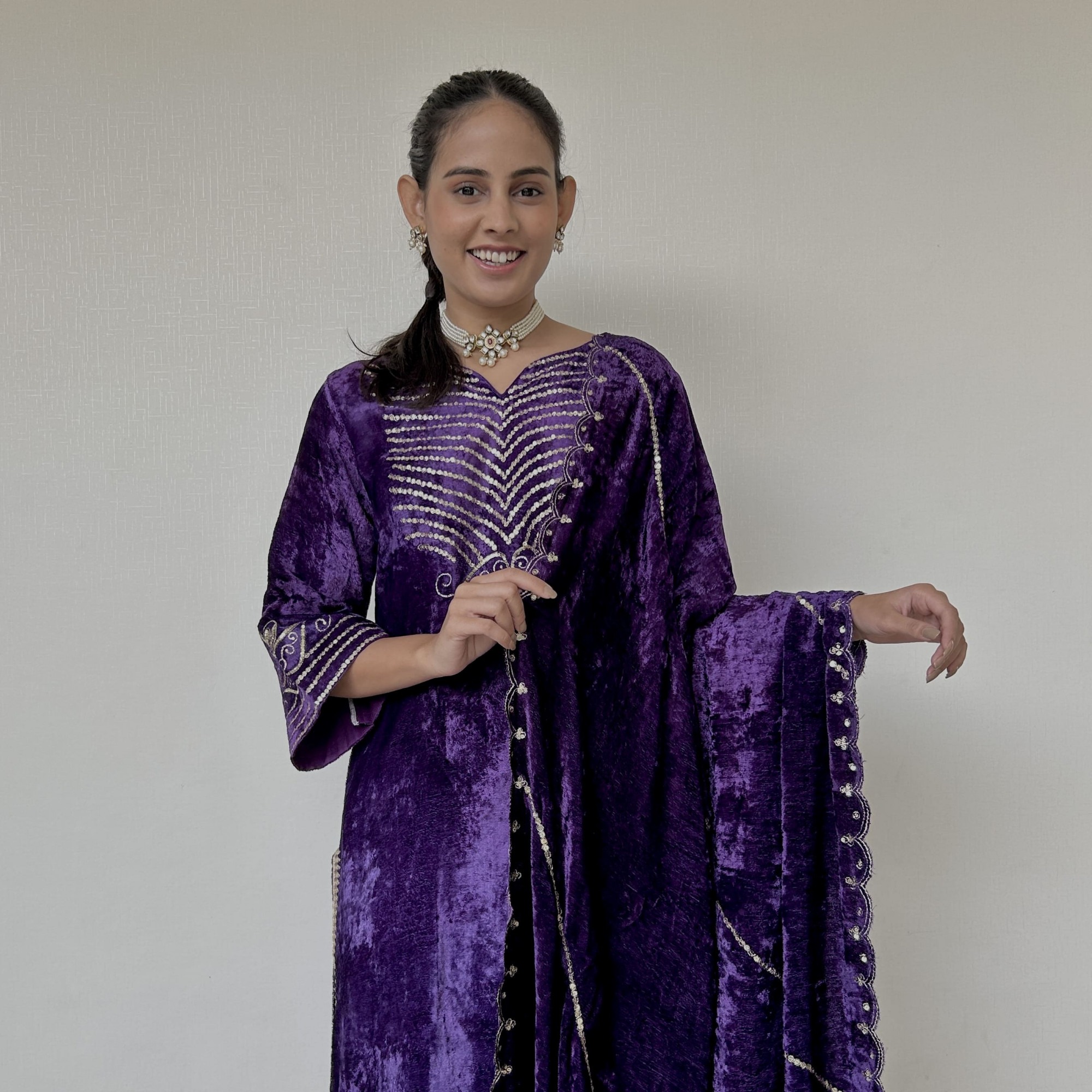 shaneel fabric dress design Buy Exclusive Velvet Suits for Women Online in India DIMPLE DESIGN STUDIO