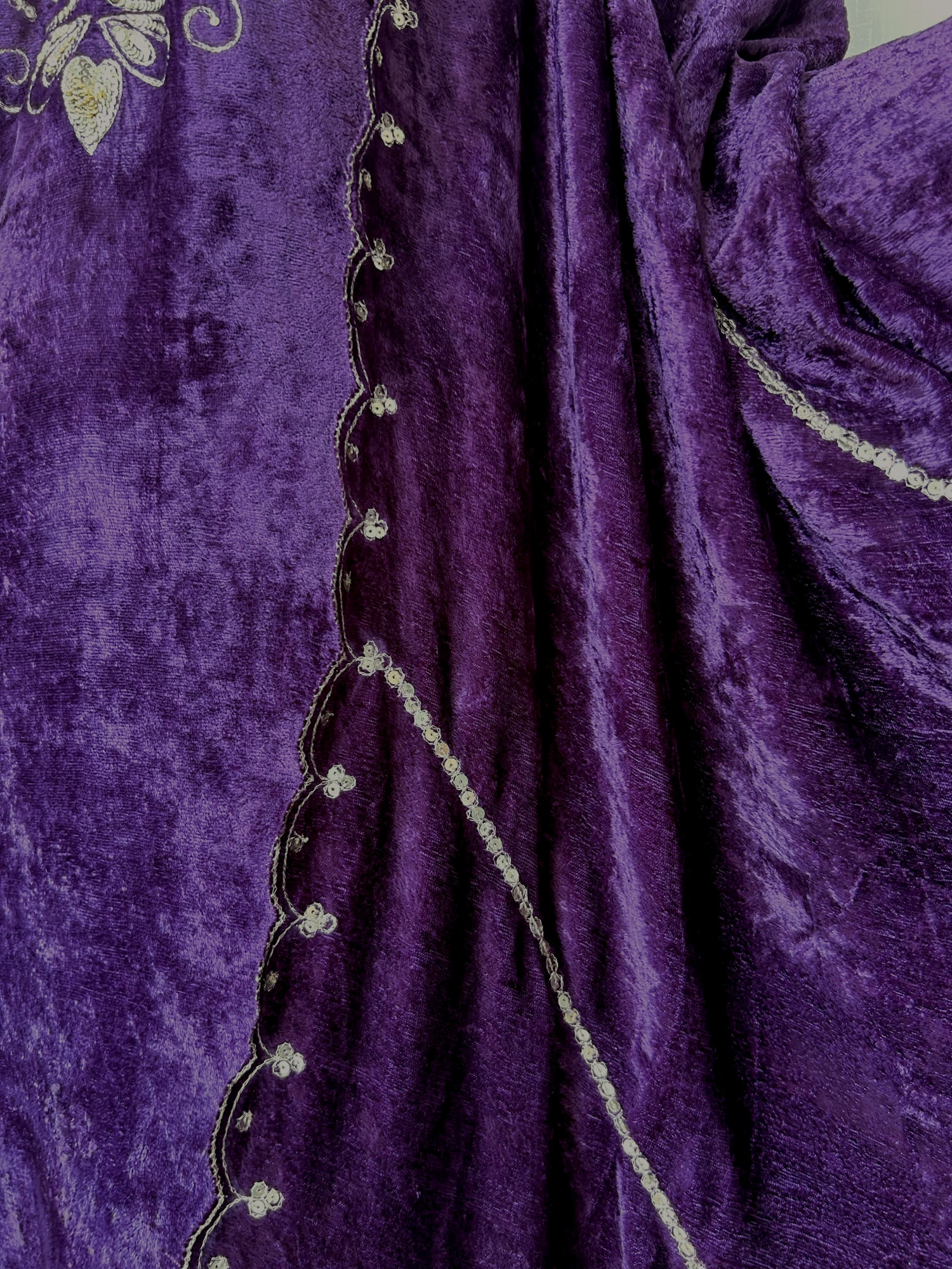 Purple Velvet Shaneel Suit Set