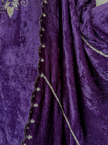 Purple Velvet Shaneel Suit Set
