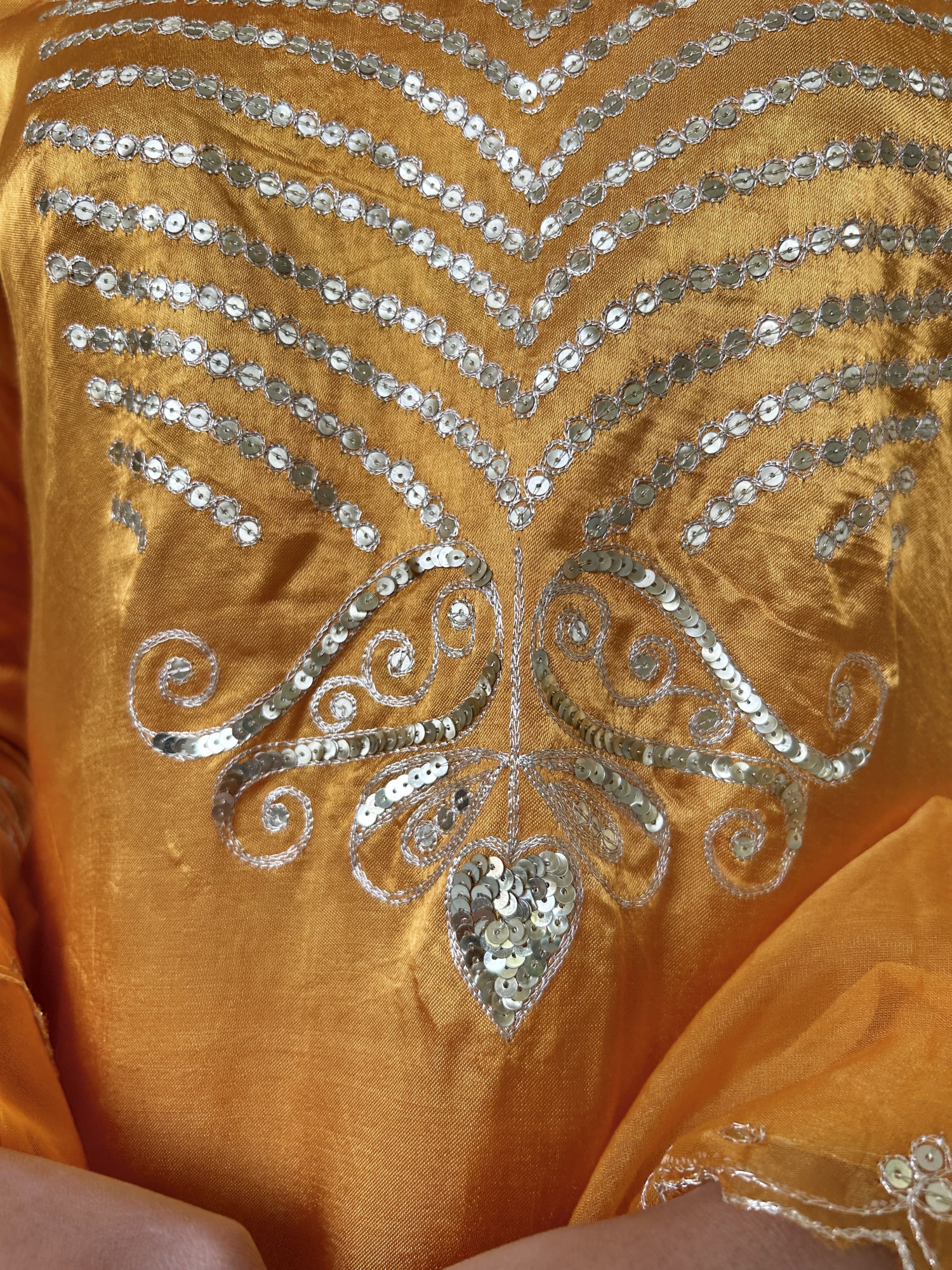 Golden Yellow Gajji Silk Suit Set