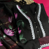 Classic Black Hand-Painted Chanderi Kurta Set