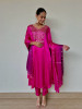 Magenta Pink Gajji Silk Suit Set