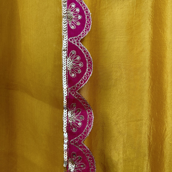 Yellow Magenta Vintage Aari Taari Work Suit