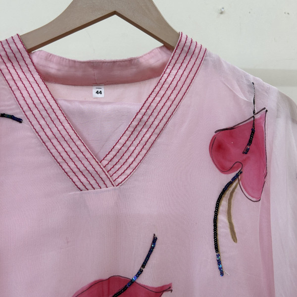 Pink Hand Painted Suit