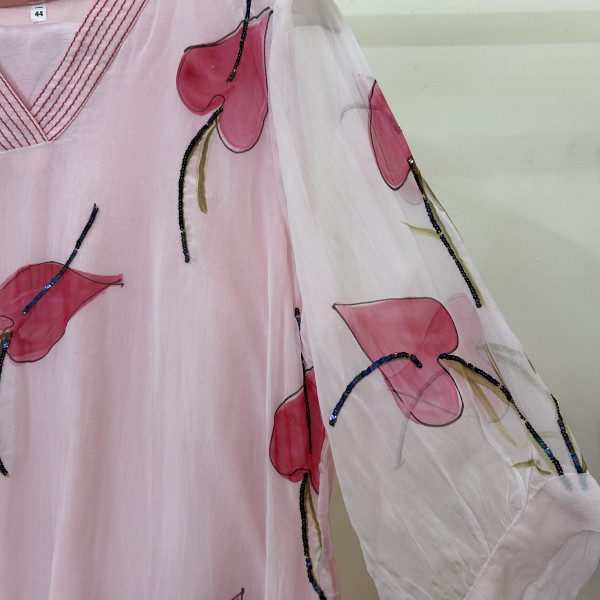 Pink Hand Painted Suit