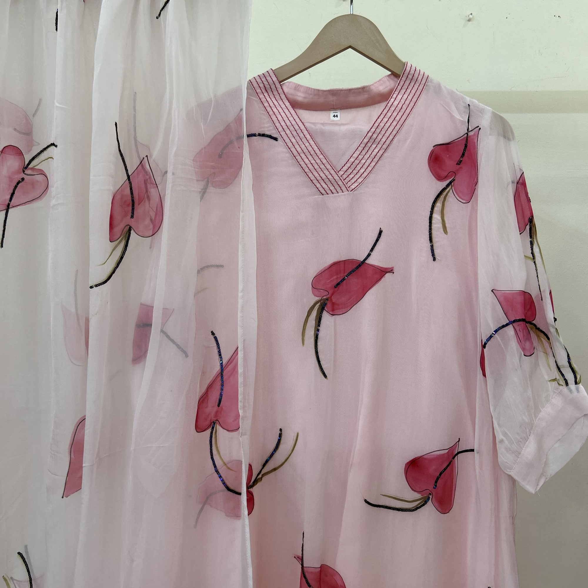Pink Hand Painted Suit