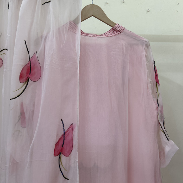 Pink Hand Painted Suit