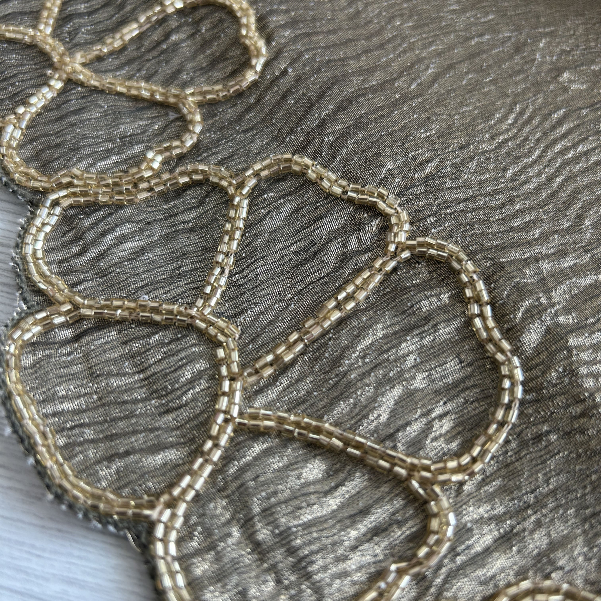 Copper Cutdana Tissue Saree