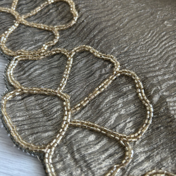 Copper Cutdana Tissue Saree