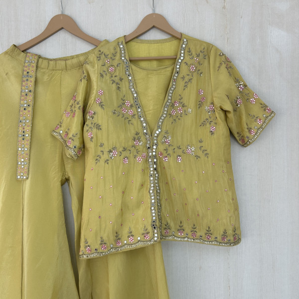 Lime Green Indo-Western Outfit