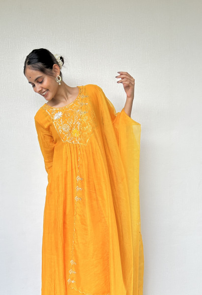 Deep Mango Yellow Suit Set