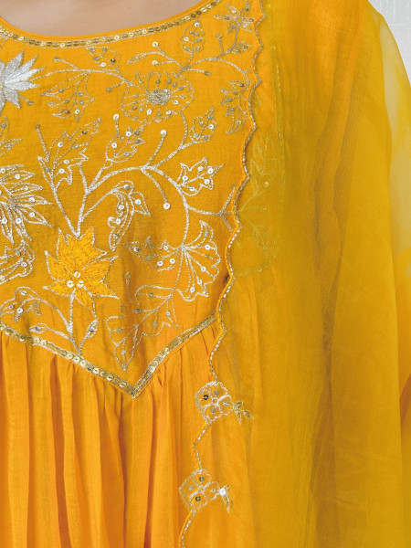 Deep Mango Yellow Suit Set