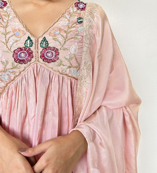 Subtle Pink Indo-western Outfit