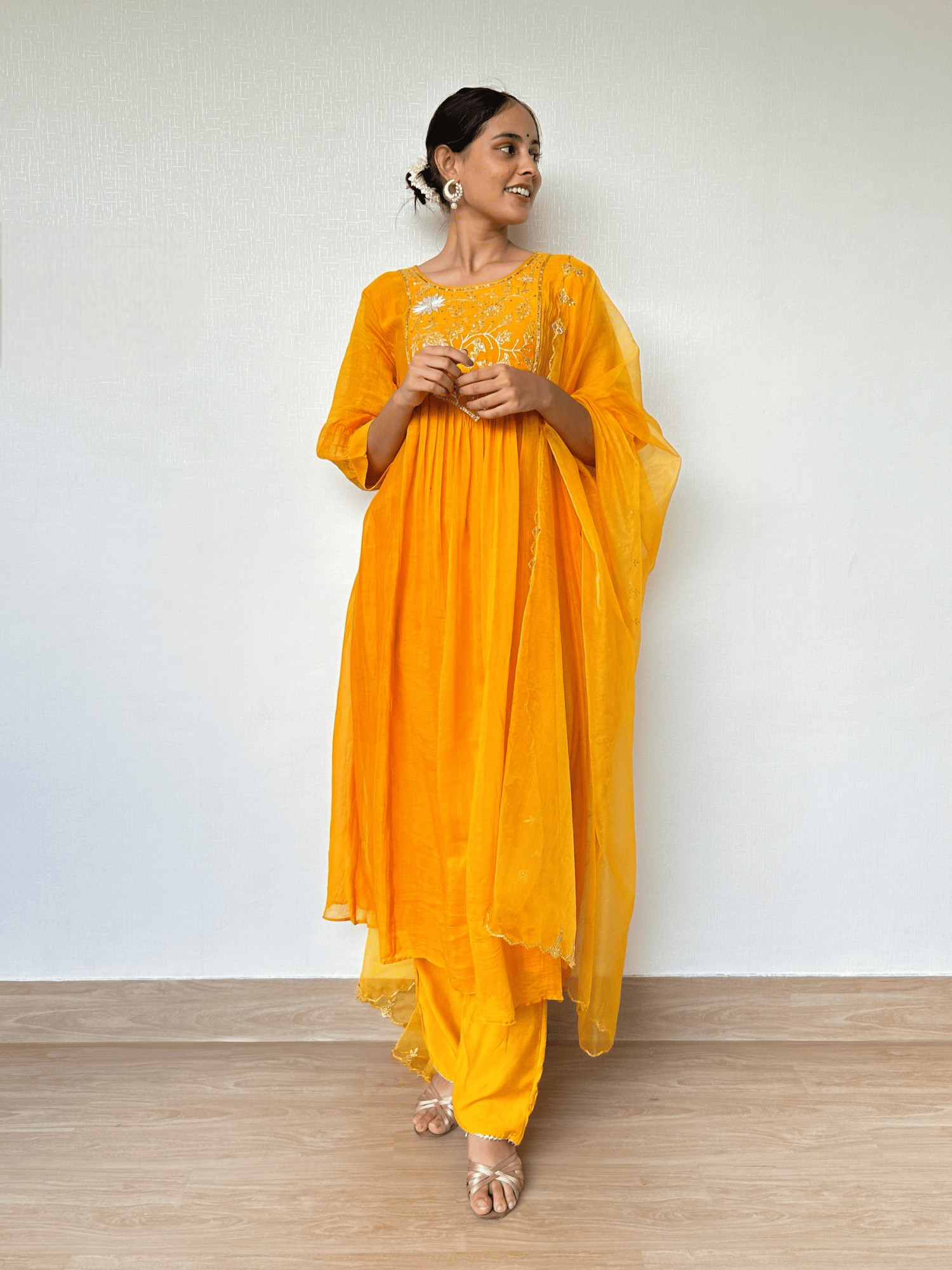 Deep Mango Yellow Suit Set
