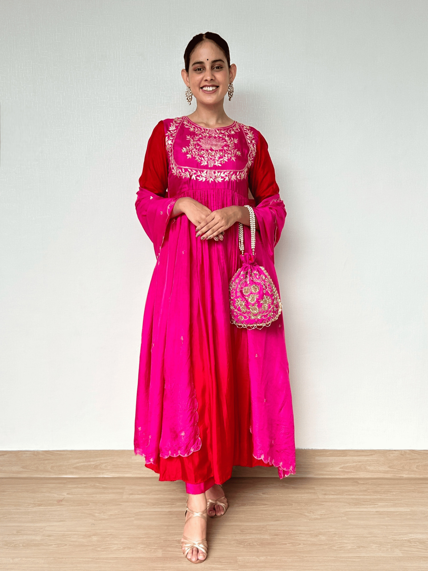 Ombre Shaded Hand-embroidered Suit Set