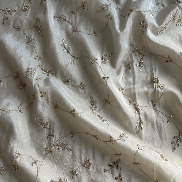 Classic Ivory Zardozi Work Saree