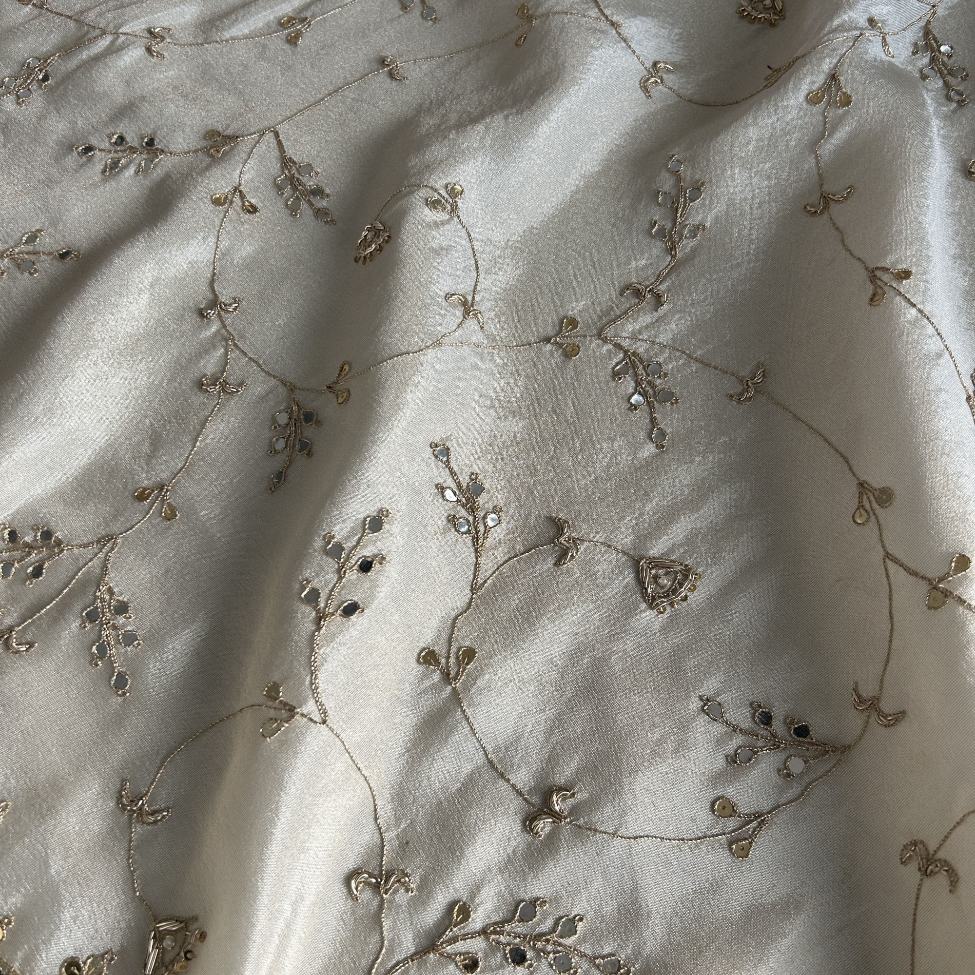 Classic Ivory Zardozi Work Saree