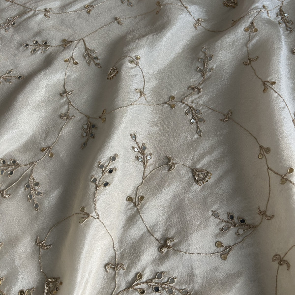 Classic Ivory Zardozi Work Saree