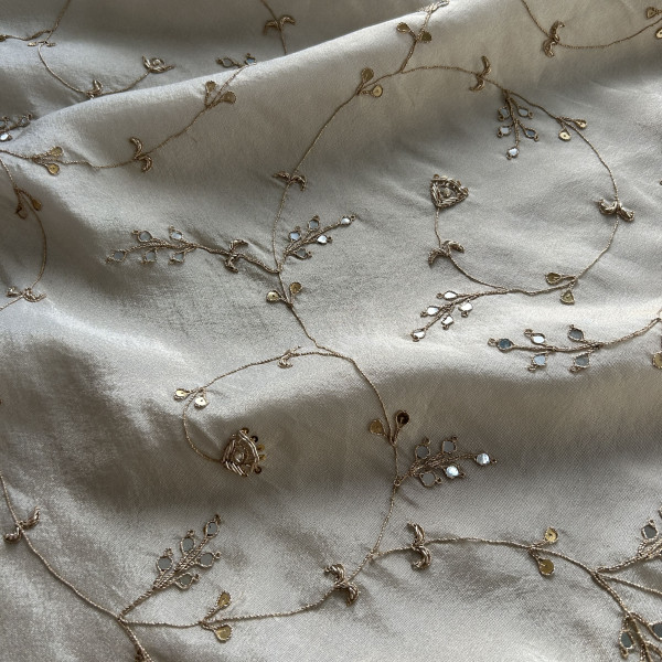 Classic Ivory Zardozi Work Saree